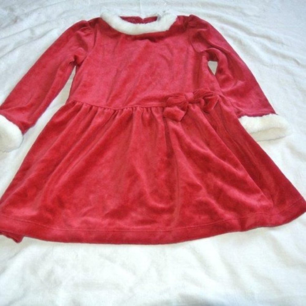 Gymboree Faux Fur Red Dress 4T Holiday new‎ with ta